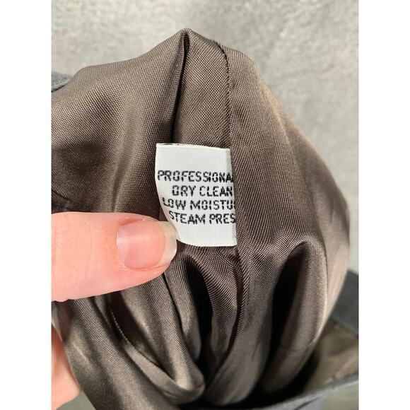 VTG Christian Dior Skirt 6 Grey 80's Midi Pencil Pockets 100% Wool Quiet Luxury - Picture 9 of 11